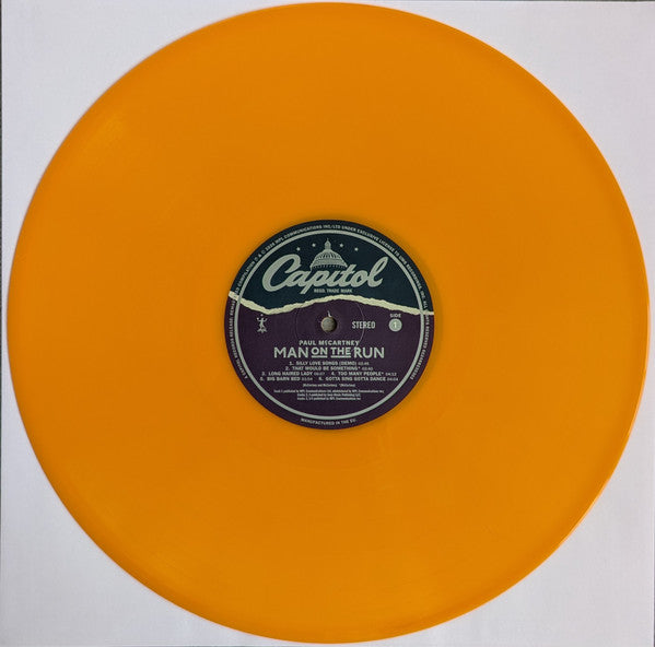 Paul McCartney – Man On The Run (Music From The Motion Picture Soundtrack) - LP Naranja