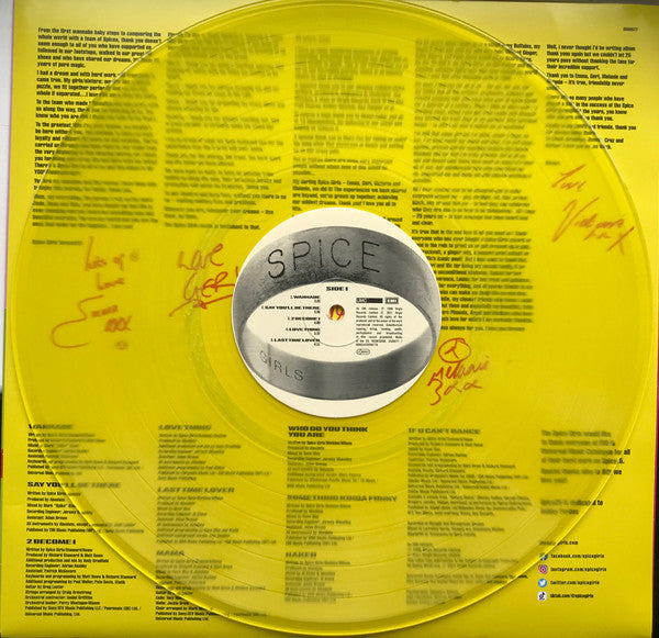 Spice Girls – Spice - LP Amarillo Translucido