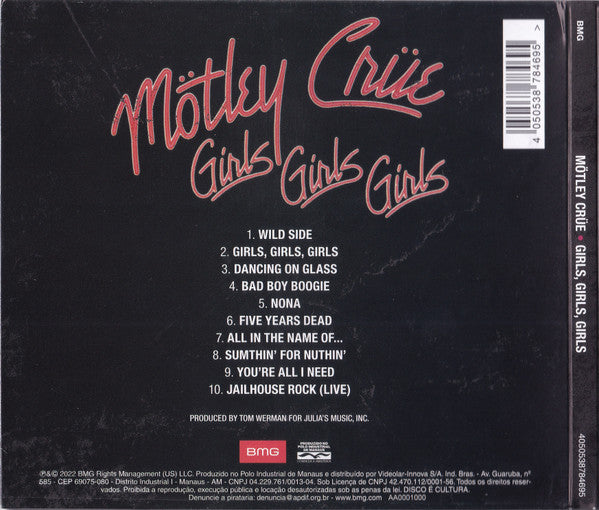 Mötley Crüe – Girls, Girls, Girls (CRÜCIAL CRÜE) - CD