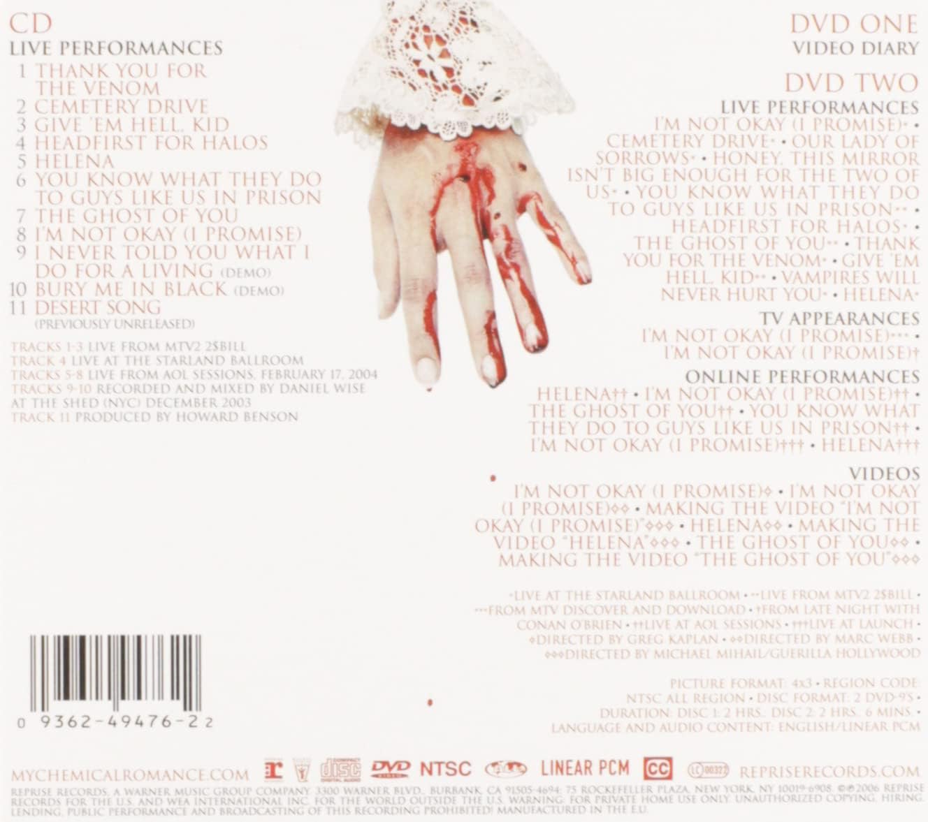 My Chemical Romance - Life On The Murder Scene CD/DVD