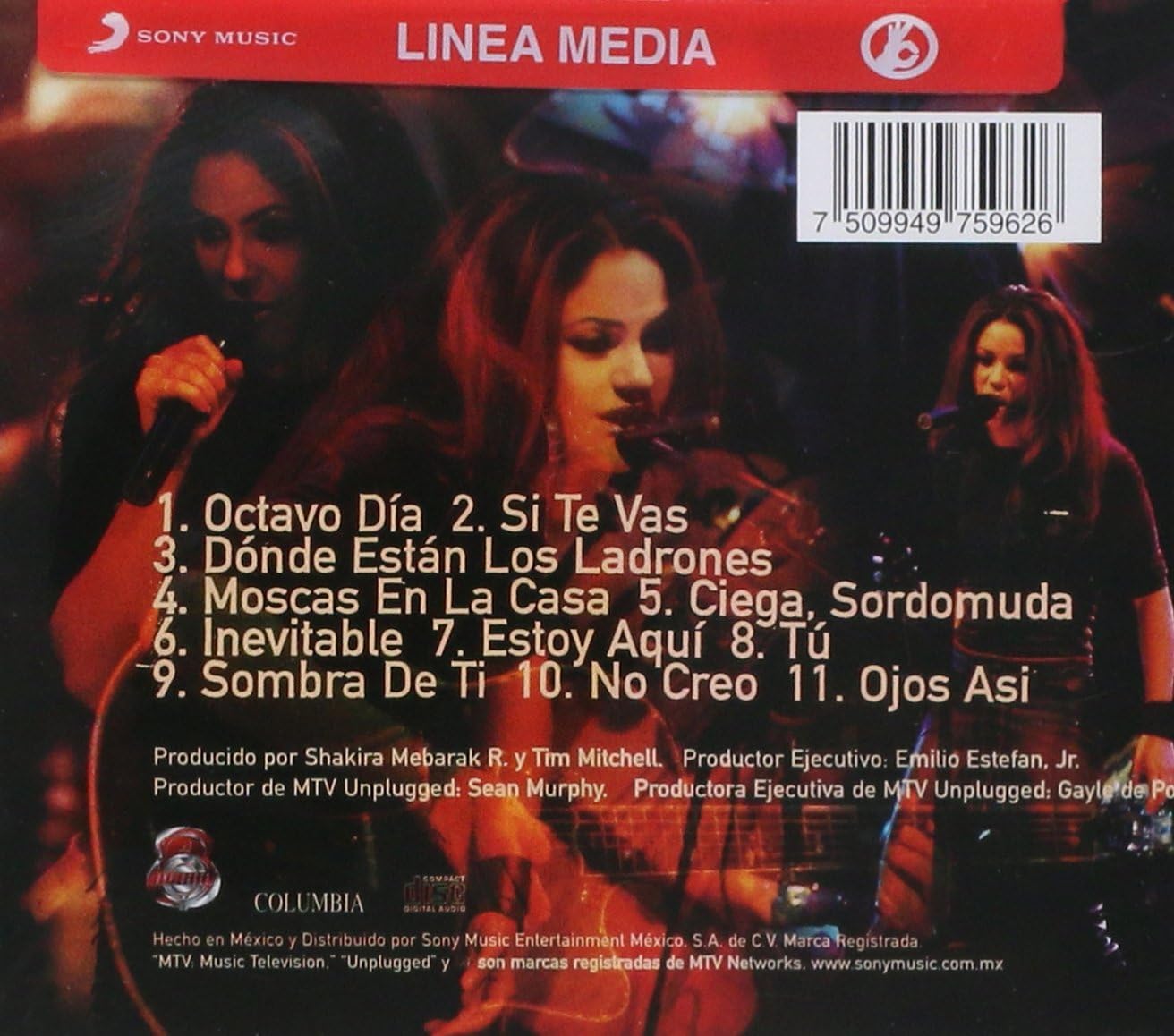 Shakira -  Mtv Unplugged -  CD