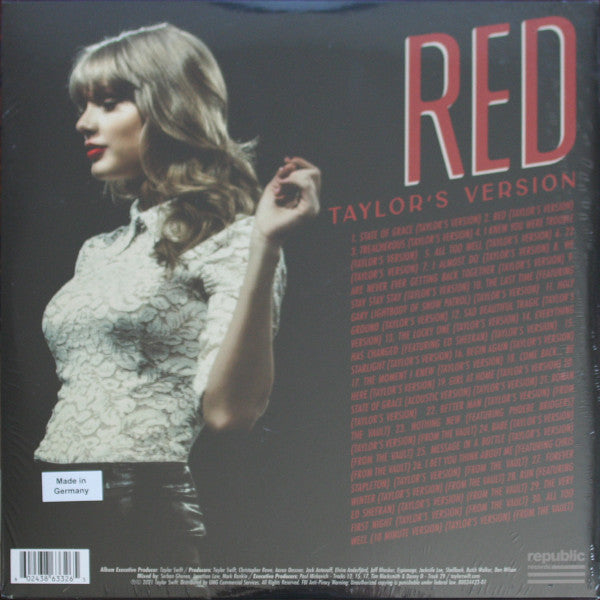 Taylor Swift - Red Taylors Versions - Lp Rojo